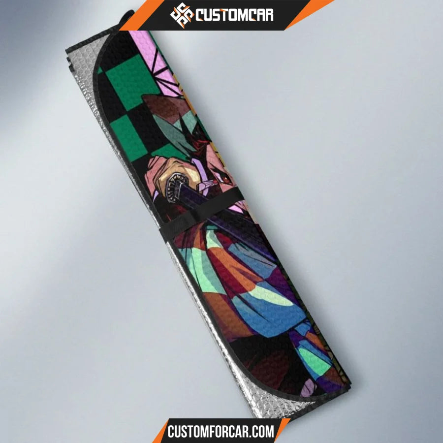 Demon Slayer Anime Car Sunshade | Tanjiro Nezuko Zenitsu And