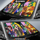 Demon Slayer Anime Car Sunshade | Tanjiro Nezuko Zenitsu And