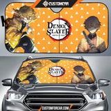 Demon Slayer Anime Car Sunshade | Zenitsu Lightning Eyes 