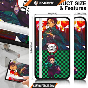 Demon Slayer Anime Seat Belt Covers | Cool Tanjiro Festival 