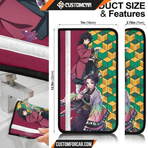 Demon Slayer Anime Seat Belt Covers | Giyuu And Shinobu 