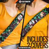 Demon Slayer Anime Seat Belt Covers | Tanjiro Fire Sword 