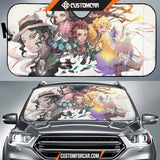 Demon Slayer Art Car Sun Shades Anime Car Decor 2021 Auto 