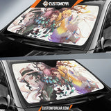 Demon Slayer Art Car Sun Shades Anime Decor In Car D031501 -