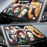 Demon Slayer Car Sun Shades Anime Car Decor 2021 Auto Sun 