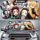 Demon Slayer Car Sun Shades Anime Car Decor 2021 Auto Sun 