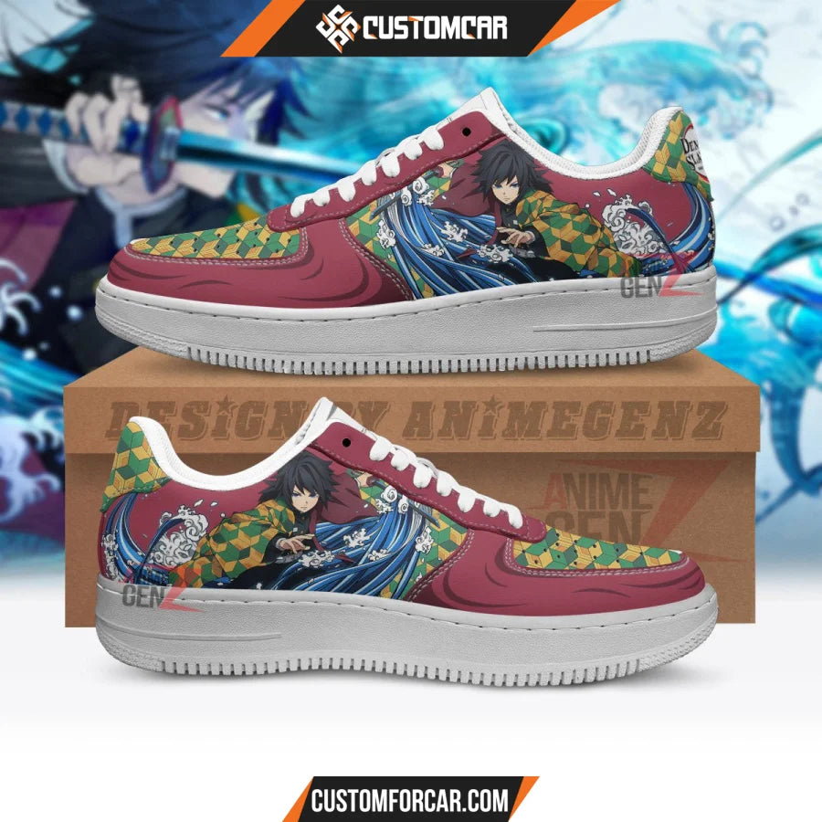 Demon Slayer Giyu Tomioka Air Sneakers Custom Anime Shoes