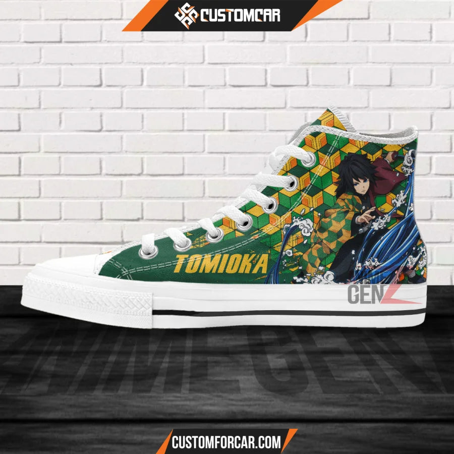 Demon Slayer Giyu Tomioka High Top Shoes Custom Anime Shoes