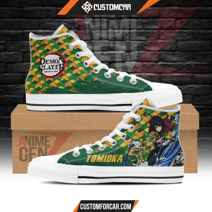 Demon Slayer Giyu Tomioka High Top Shoes Custom Anime Shoes