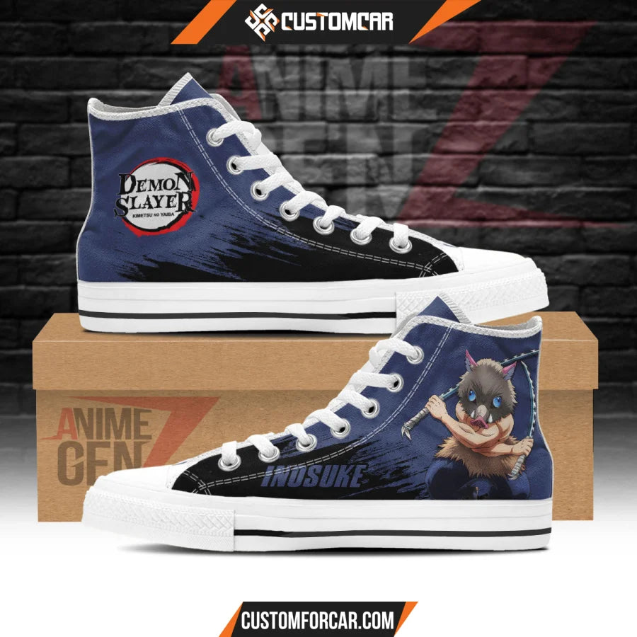 Demon Slayer Inosuke High Top Shoes Custom Anime Shoes