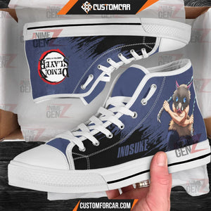 Demon Slayer Inosuke High Top Shoes Custom Anime Shoes