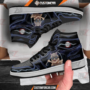 Demon Slayer Inosuke JD Sneakers Black Cool Style Custom