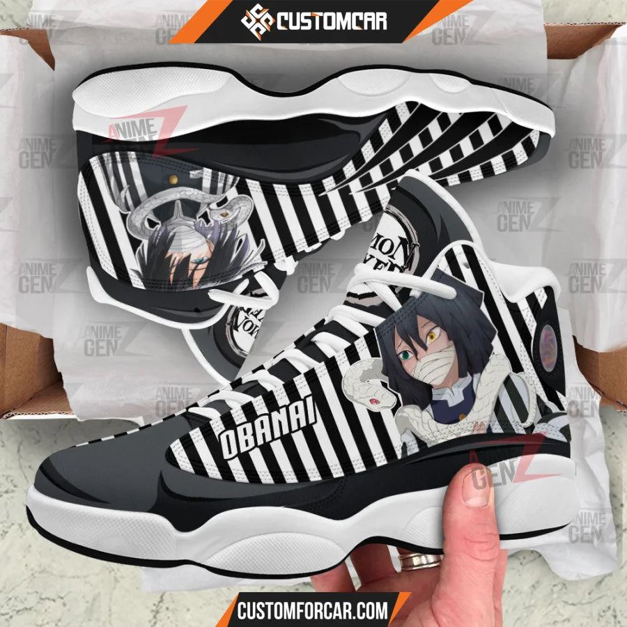 Demon Slayer JD 13 Sneakers Obanai Iguro Air Jordan 13