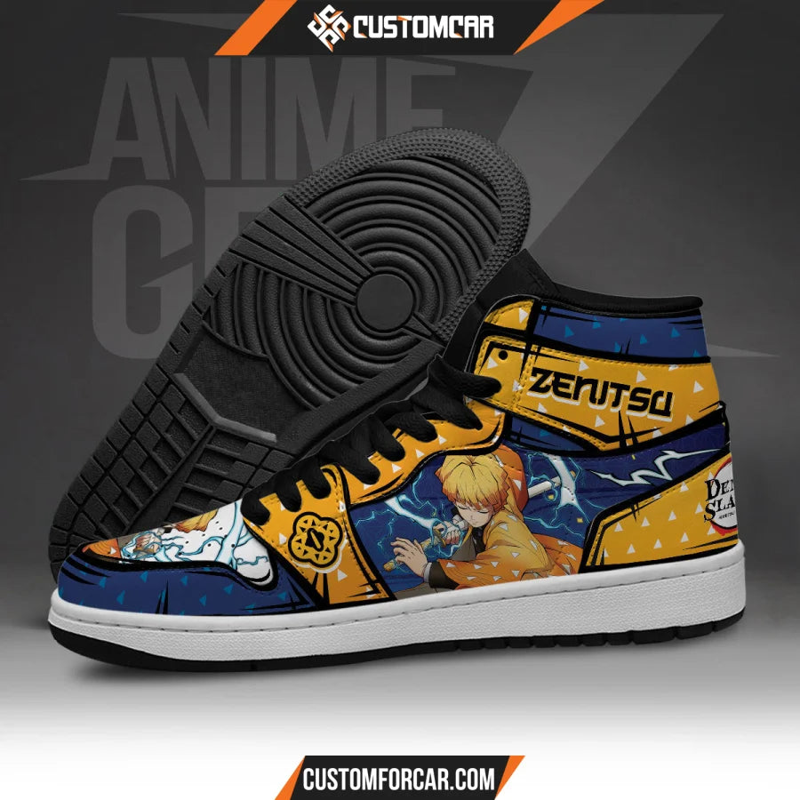 Demon Slayer JD Sneakers Agatsuma Zenitsu Custom Anime Shoes