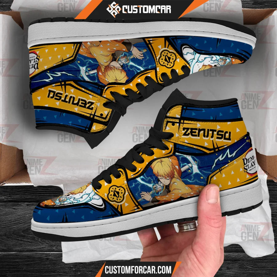 Demon Slayer JD Sneakers Agatsuma Zenitsu Custom Anime Shoes