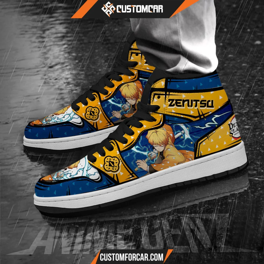 Demon Slayer JD Sneakers Agatsuma Zenitsu Custom Anime Shoes