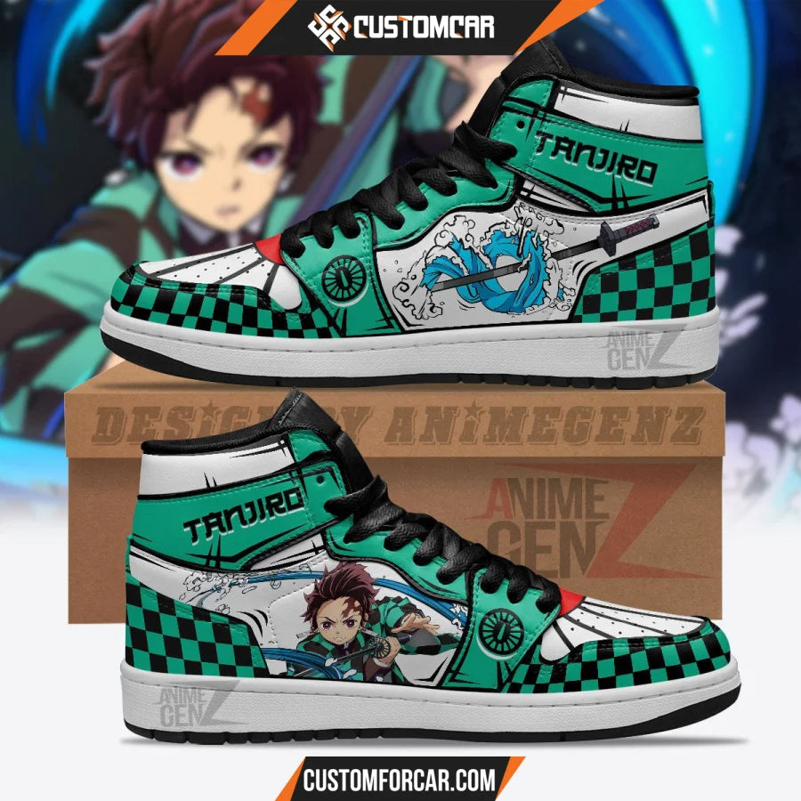 Demon Slayer JD Sneakers Tanjiro Water Breathing Custom