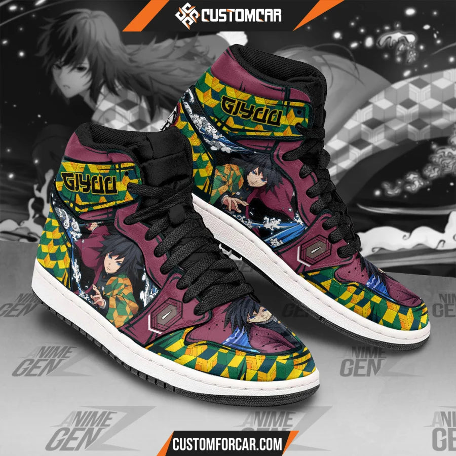 Demon Slayer JD Sneakers Tomioka Giyuu Custom Anime Shoes