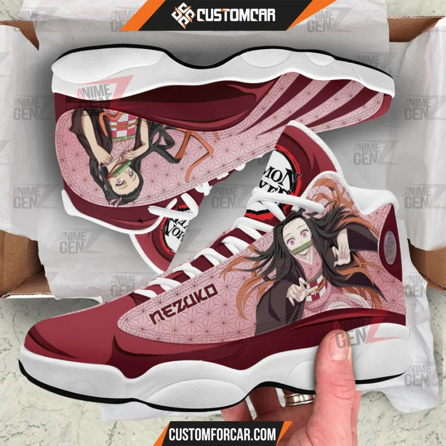 Demon Slayer JD13 Sneakers Nezuko Jordan 13 Sneakers Custom