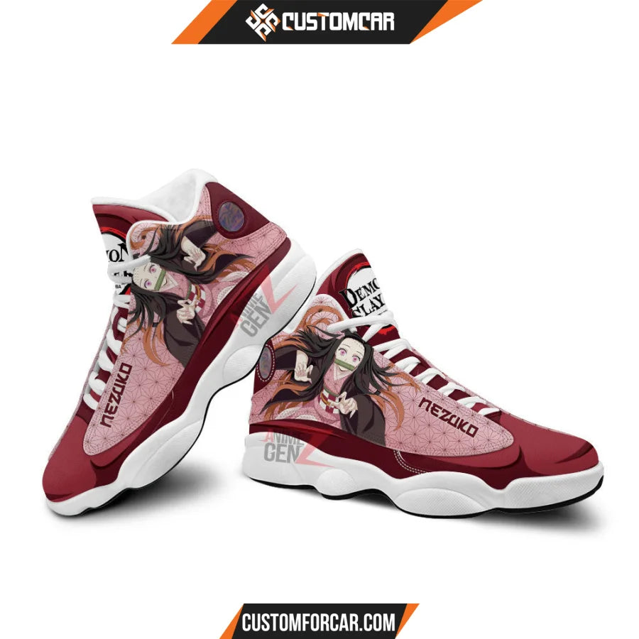 Demon Slayer JD13 Sneakers Nezuko Jordan 13 Sneakers Custom