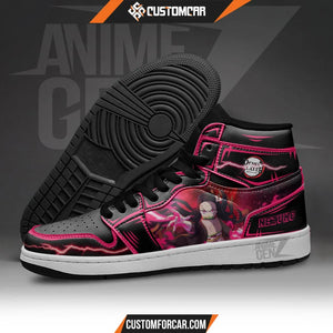 Demon Slayer Nezuko JD Sneakers Black Cool Style Custom