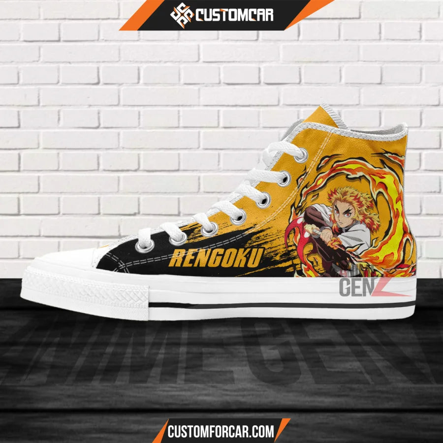 Demon Slayer Rengoku High Top Shoes Custom Anime Shoes