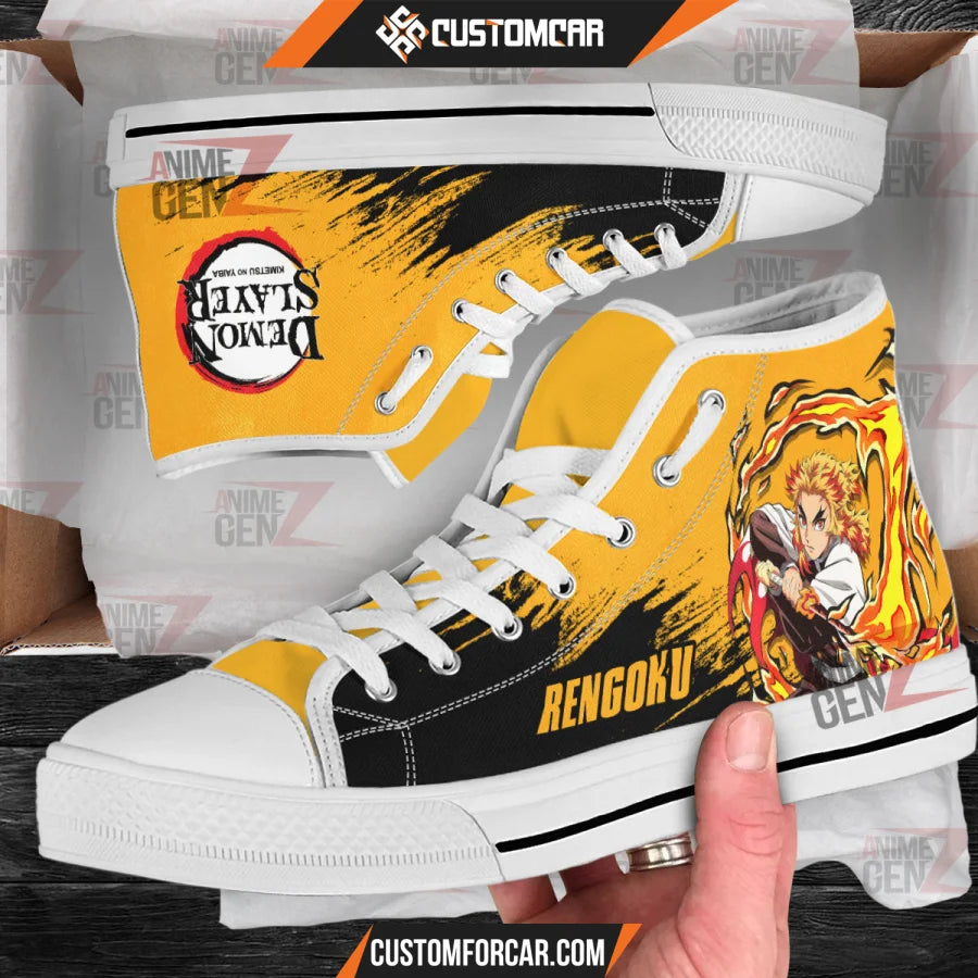 Demon Slayer Rengoku High Top Shoes Custom Anime Shoes