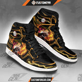 Demon Slayer Rengoku JD Sneakers Black Cool Style Custom