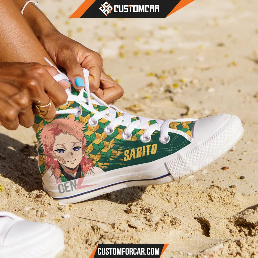 Demon Slayer Sabito High Top Shoes Custom Anime Shoes