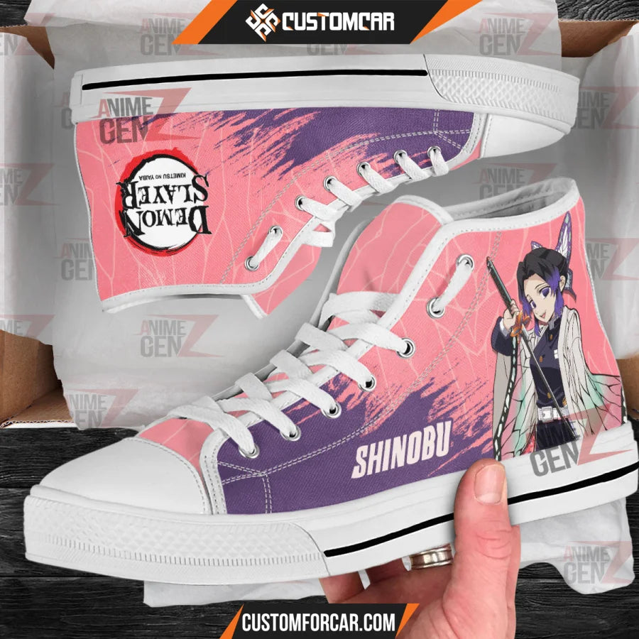 Demon Slayer Shinobu High Top Shoes Custom Anime Shoes