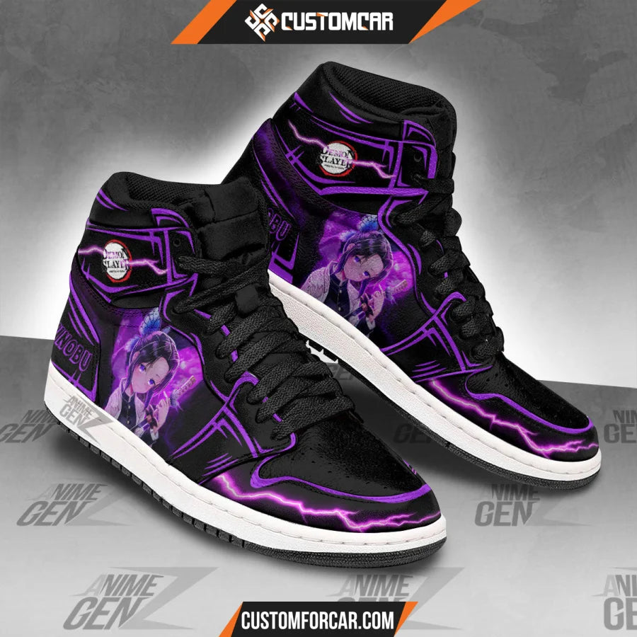 Demon Slayer Shinobu JD Sneakers Black Cool Style Custom