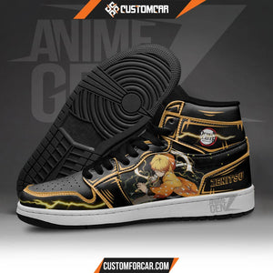 Demon Slayer Zenitsu JD Sneakers Black Cool Style Custom