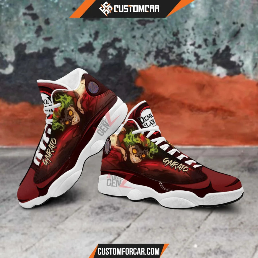 Demon Slayers Gyutaro Air Jordan 13 Custom Anime Shoes