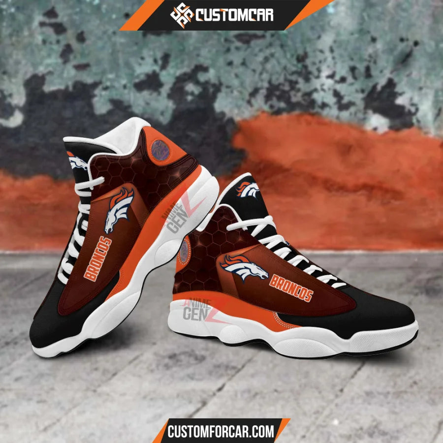Denver Broncos Air Jordan 13 Sneakers NFL Custom Sport Shoes
