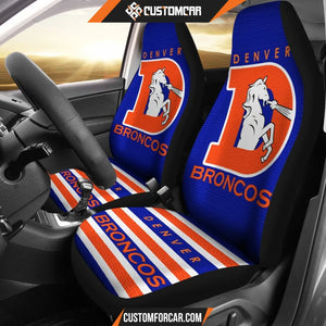 Denver Broncos Car Seat Covers DV Broncos Horse Breath Rising Seat Covers D4601 DECORINCAR 1