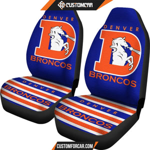 Denver Broncos Car Seat Covers DV Broncos Horse Breath Rising Seat Covers D4601 DECORINCAR 4