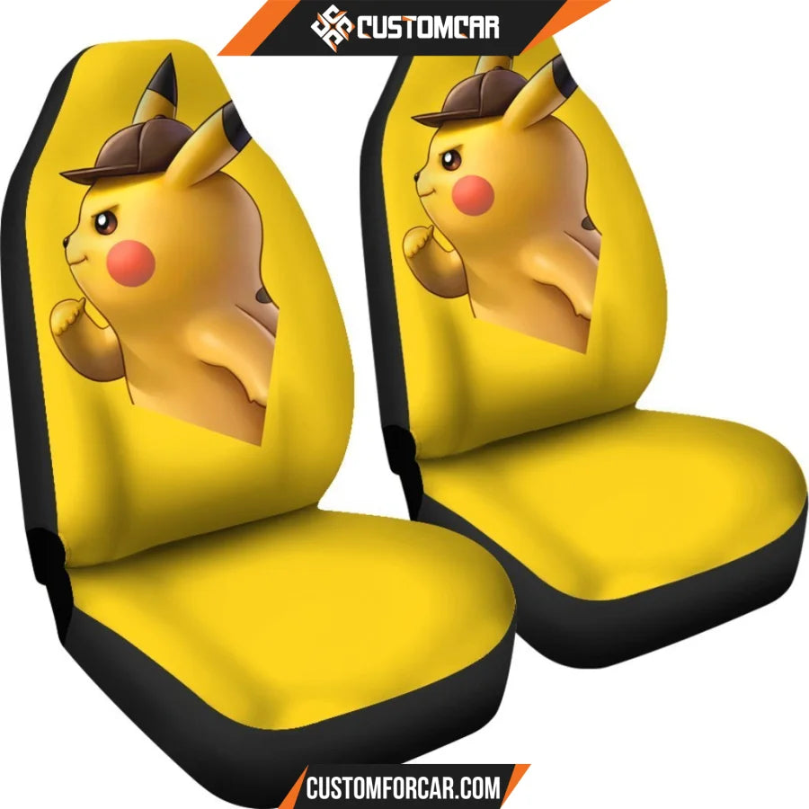 Detective Pikachu Pokemon Car Seat Covers - Car Seat Covers 