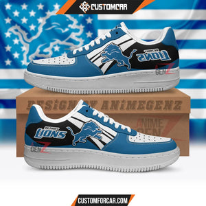 Detroit Lions Air Sneakers NFL Custom Sports Shoes