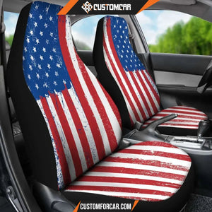 Distressed American Flag Car Seat Covers Decor For Car 