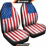 Distressed American Flag Car Seat Covers Decor For Car 