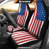 Distressed American Flag Car Seat Covers Decor For Car 