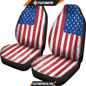 Distressed American Flag Car Seat Covers Decor For Car 
