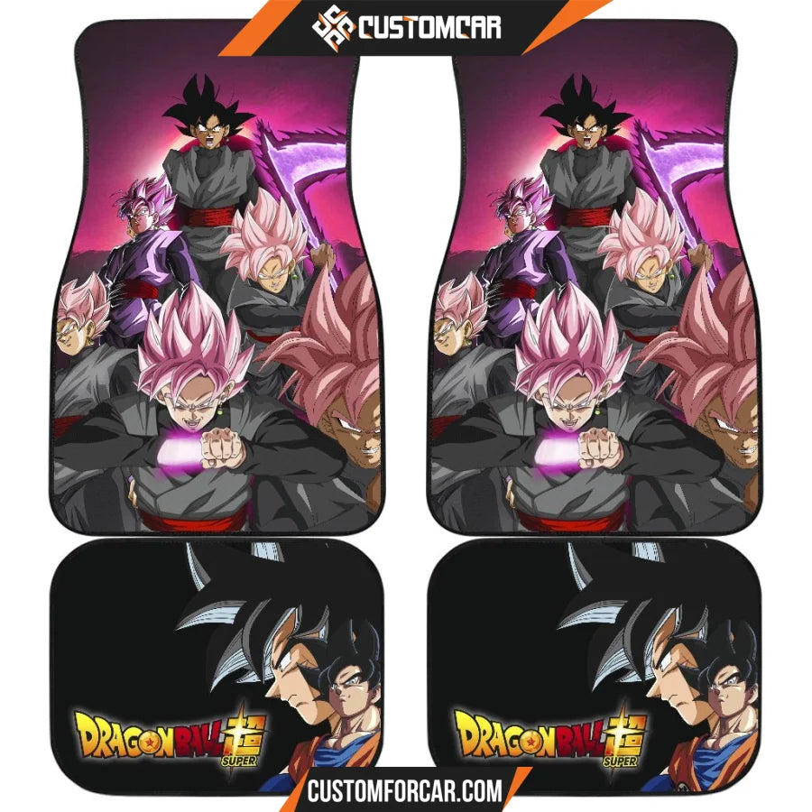 Dragon Ball Anime Car Floor Mats | DB Evil Black Goku Pink 