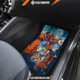 Dragon Ball Anime Car Floor Mats | DB Goku Blue Hair 