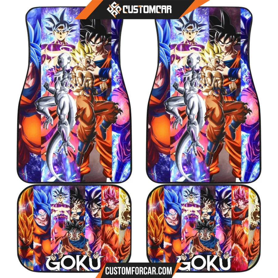 Dragon Ball Anime Car Floor Mats | DB Goku Level Up Super 