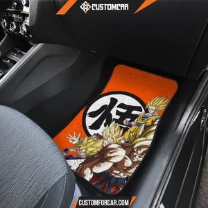 Dragon Ball Anime Car Floor Mats | DB Goku Yellow Hair 