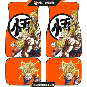 Dragon Ball Anime Car Floor Mats | DB Goku Yellow Hair 