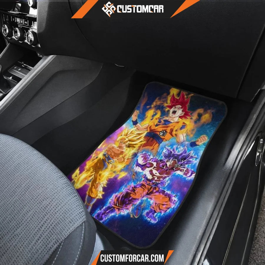 Dragon Ball Anime Car Floor Mats | DB Symbol Super Saiyan 