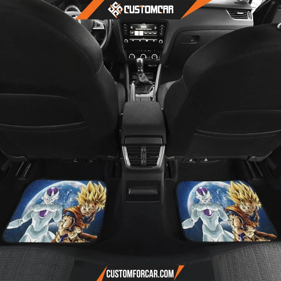 Dragon Ball Anime Car Floor Mats | DB Yellow Goku Vs Purple 