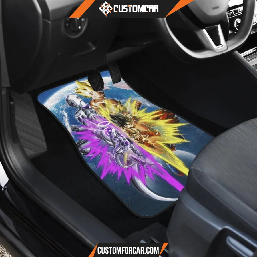 Dragon Ball Anime Car Floor Mats | DB Yellow Goku Vs Purple 